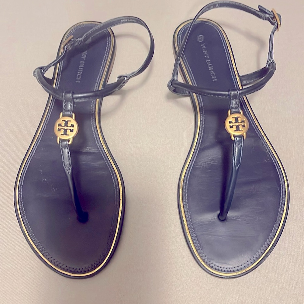 Tory Burch Navy Blue Sandals